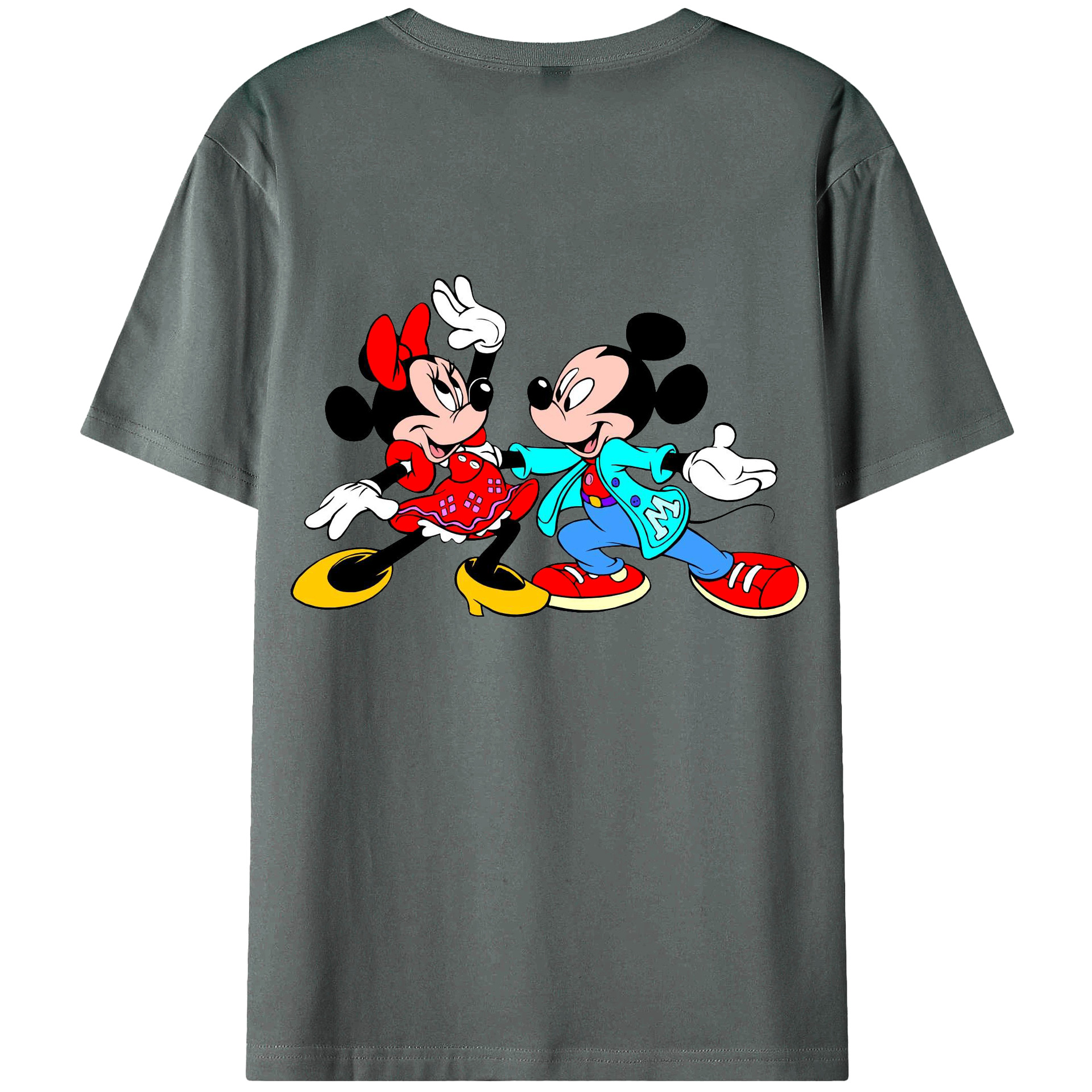 （画像用） ミッキーマウス Mickey Mouse 綿100％半袖Tシャツ（背面プリント）